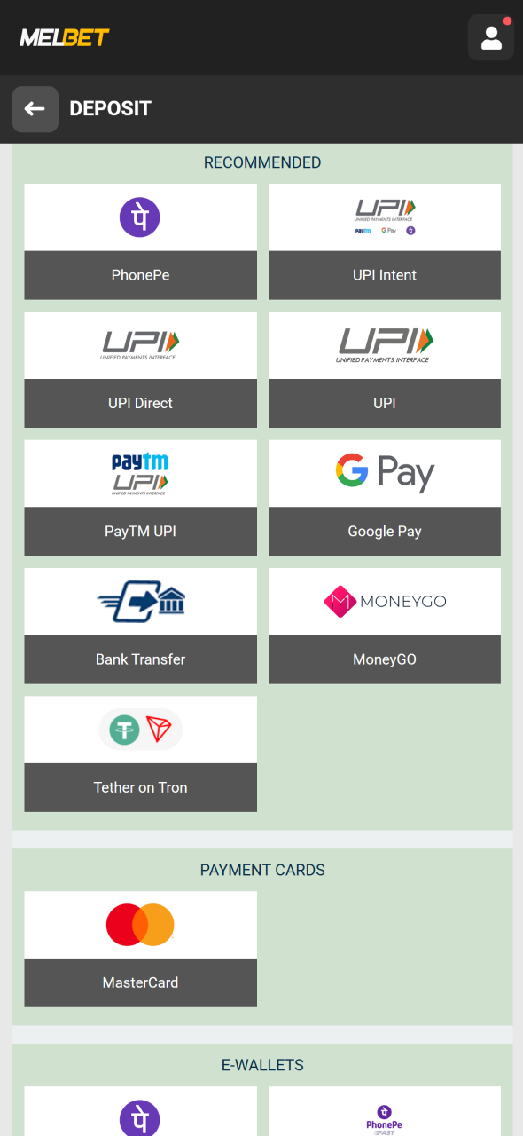 Make a secure deposit through the Melbet app using trusted payment methods.