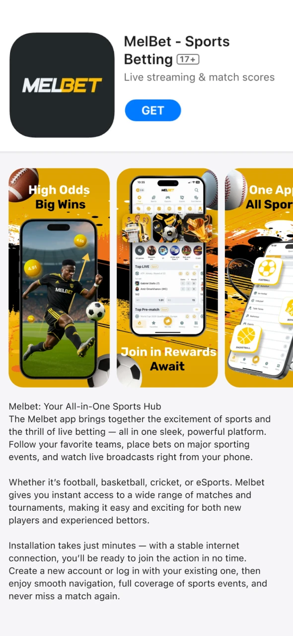 Open the Melbet application link in Safari for a smooth installation experience.