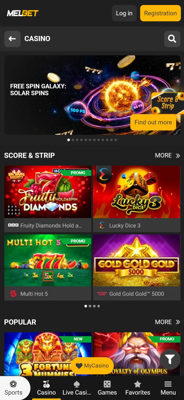 Experience exciting games through the Melbet casino app wherever you are.