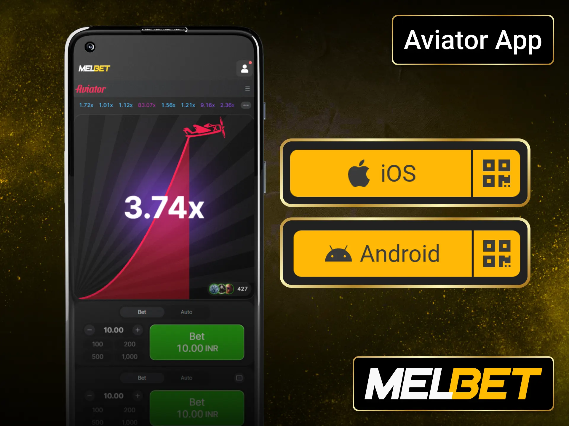 Play Aviator through the Melbet app for convenient mobile entertainment.