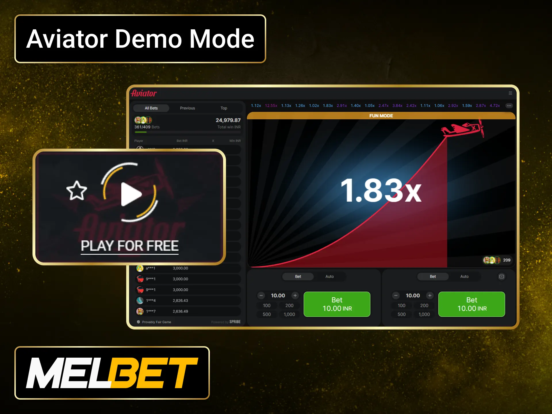 Try the Melbet Aviator demo mode and explore gameplay without financial risk.
