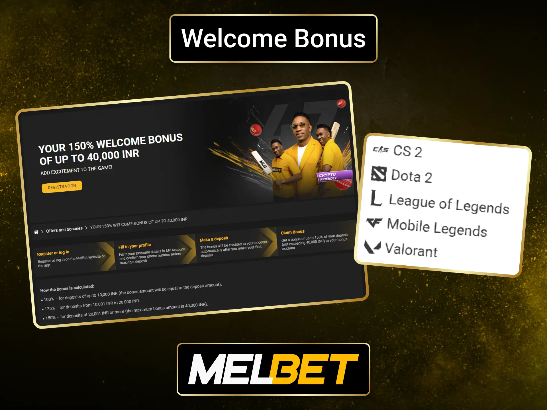 Explore the Melbet welcome promotion for eligible esports players in India.