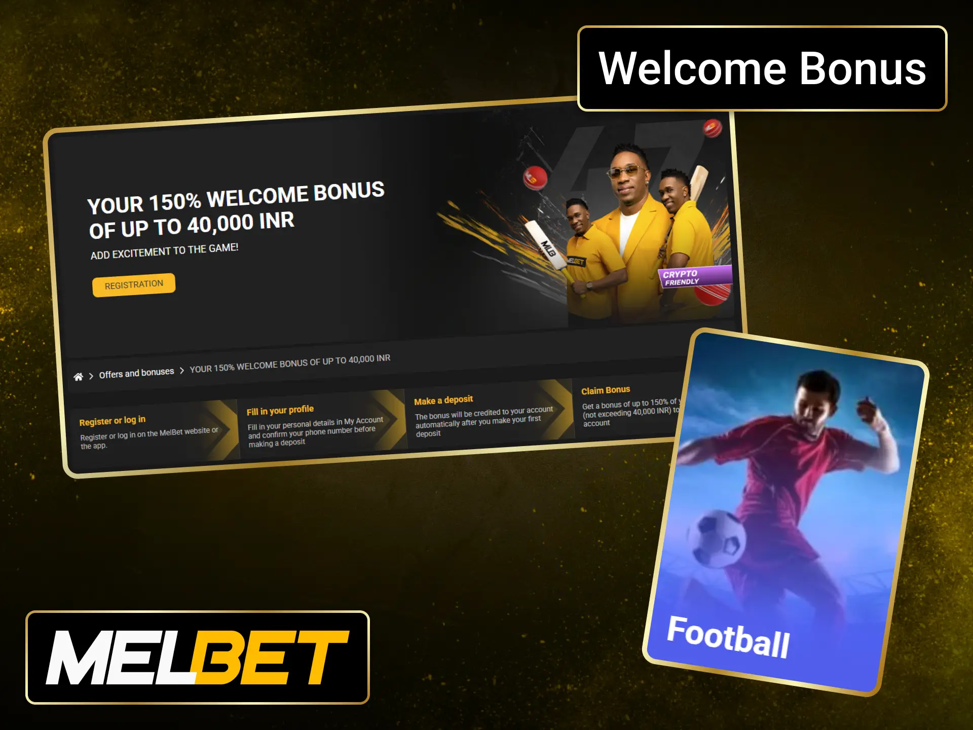 Explore the Melbet welcome promotion for eligible new football bettors in India.