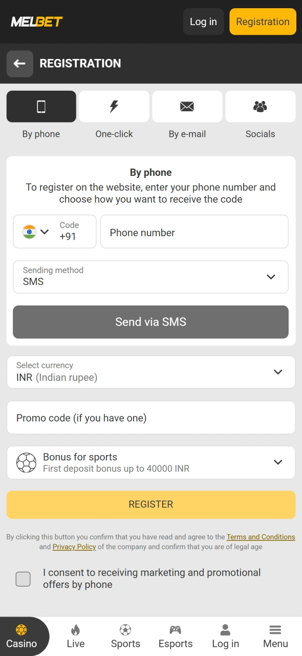 Create your Melbet account and access football betting opportunities instantly.