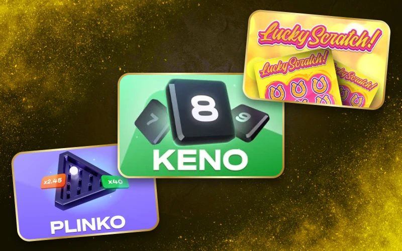 Try instant win games and enjoy quick entertainment with Melbet casino.