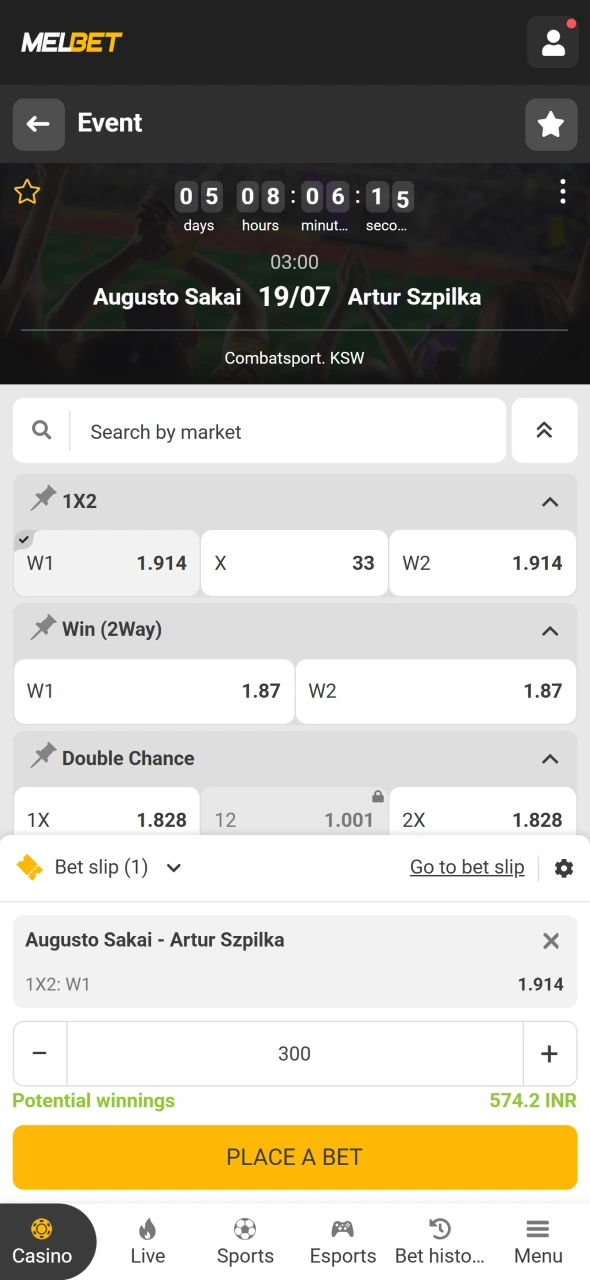Place your MMA bet with Melbet and enjoy every moment of the action.