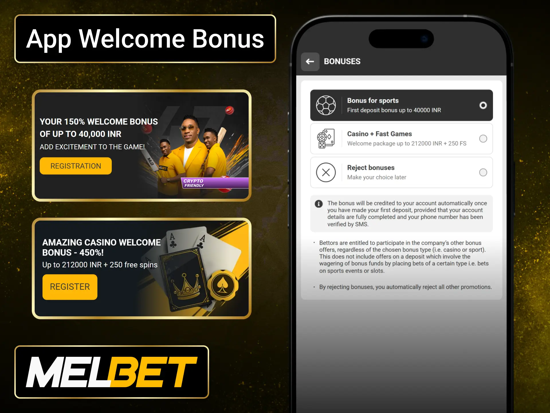 Claim your Melbet welcome promotion conveniently through the Melbet app.